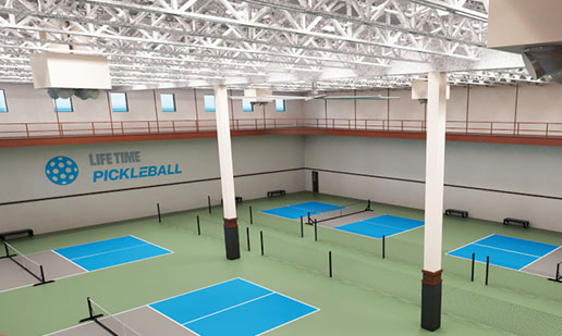 Pickleball courts at Life Time in Minnesota